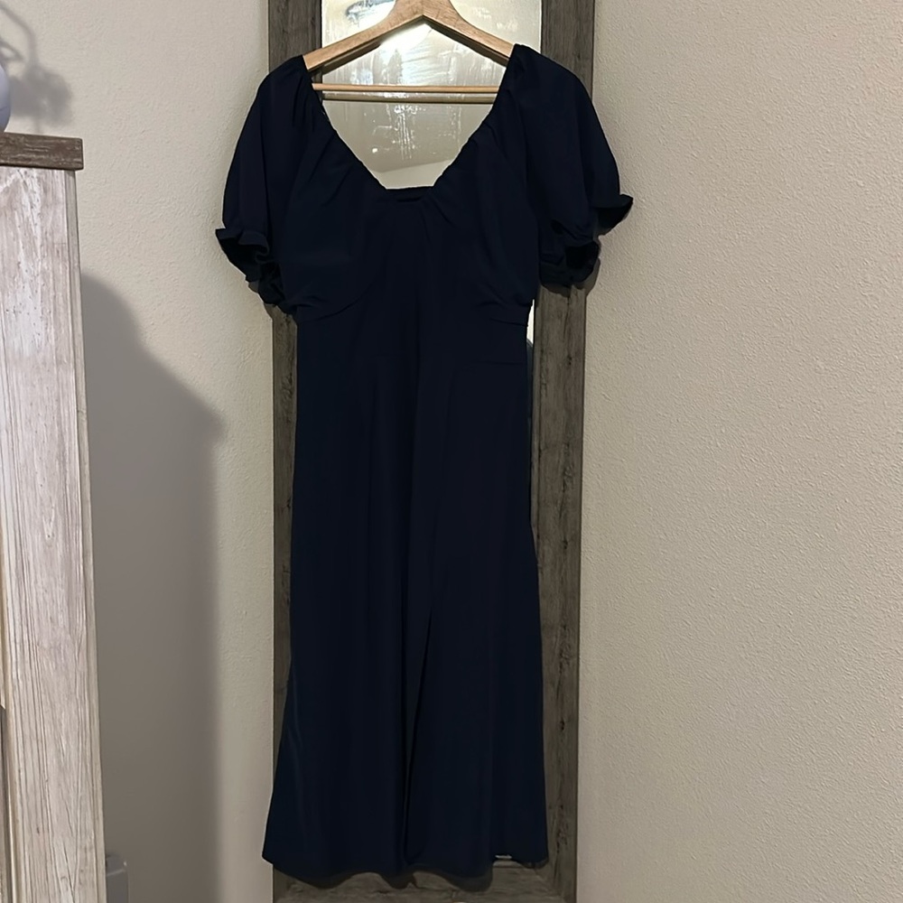 Blue wedding guest dress
